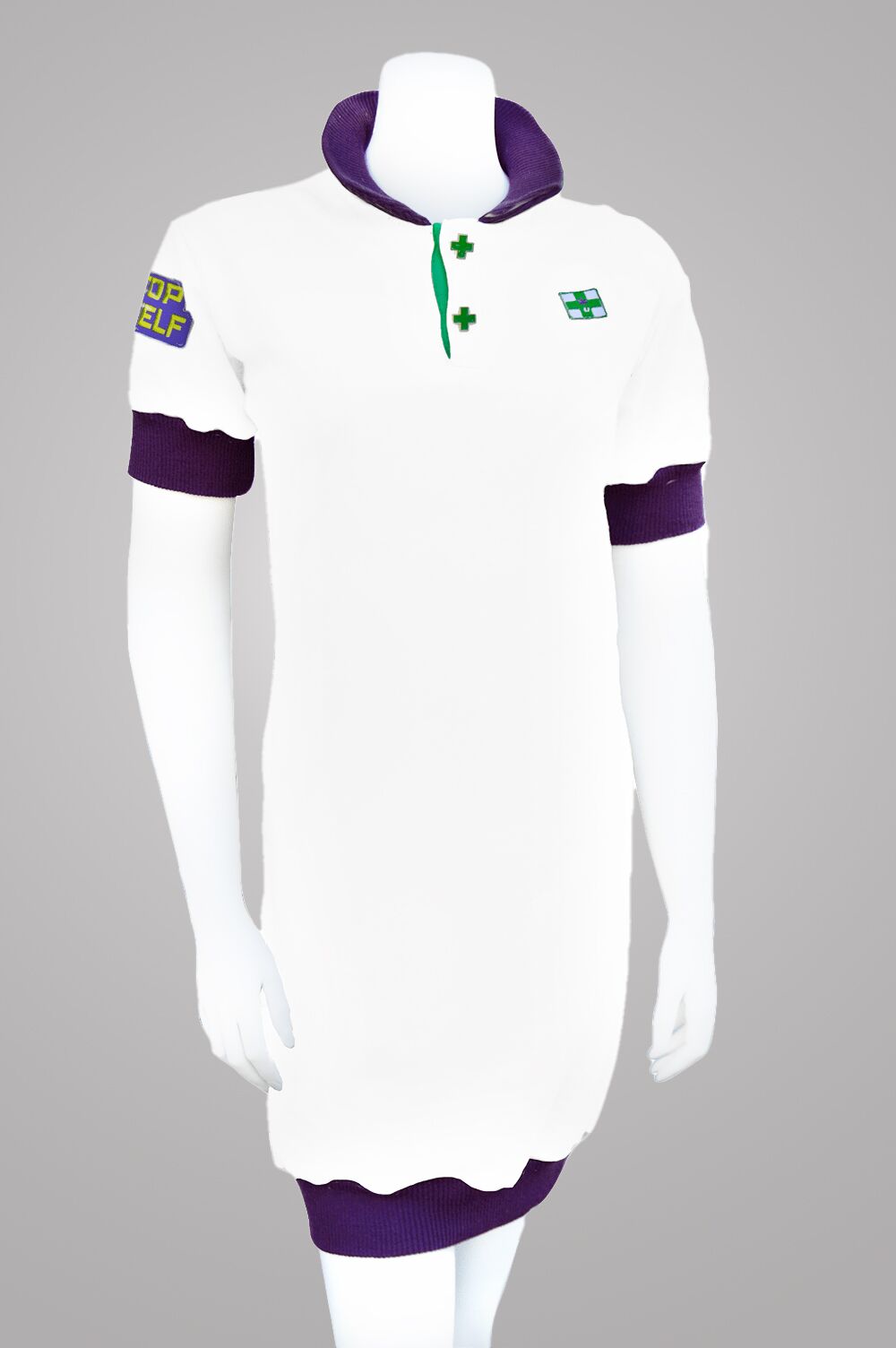 Lady’s Polo Shirt Dress new white